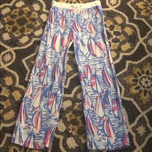 Lilly Pulitzer Red Right Return Pants Girls Large